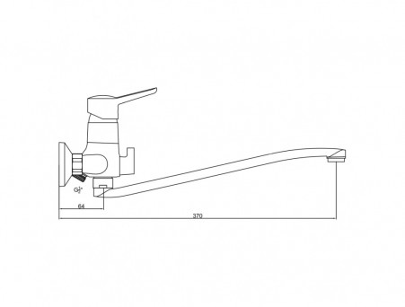 Смеситель для Ванны «Gross Aqua» Alfa, Латунь, Хром (7211313С-35S)