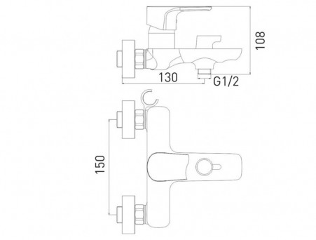Смеситель для Ванны «Gross Aqua» Evo, Латунь, Хром (2155297С)