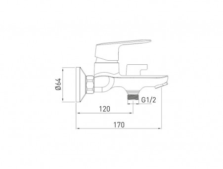 Смеситель для Ванны «Gross Aqua» Flat, Латунь, Хром (2250520C)