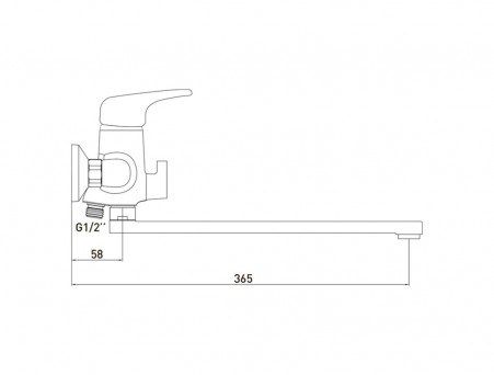 Смеситель для Ванны «Gross Aqua» Optima, Латунь, Хром (7518511С-35F)