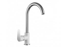Смеситель для Кухни «Gross Aqua» Space White Chrome, Латунь, Белый (3118288СW-В02)