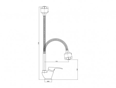 Смеситель для Кухни «Gross Aqua» Base, Латунь, Хром (3205258С-В015)