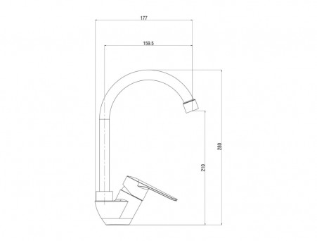 Смеситель для Кухни «Gross Aqua» Ecochrome, Высокий Излив, ABS пластик, Хром (3207301С)
