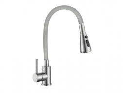 Смеситель для Кухни «Gross Aqua» Neosteel, Гибкий Излив, Нержавеющая Сталь, Серый (3241609SSG)