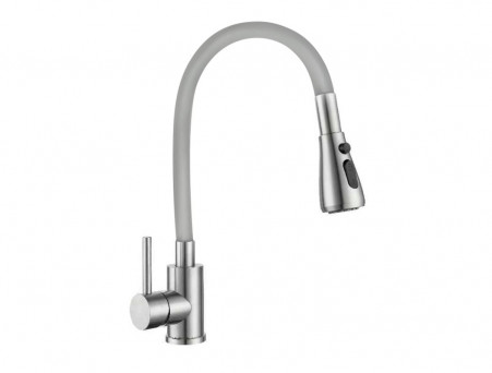 Смеситель для Кухни «Gross Aqua» Neosteel, Гибкий Излив, Нержавеющая Сталь, Серый (3241609SSG)