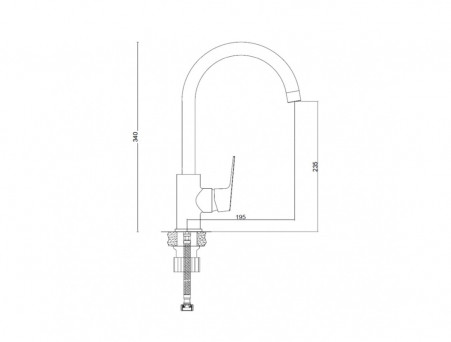 Смеситель для Кухни «Gross Aqua» Dyno, Высокий Излив, Латунь, Белый (3242285MW-B02)