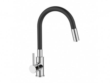 Смеситель для Кухни «Gross Aqua» ColorFlexPlus, Гибкий Излив, Нержавеющая Сталь, Черный (3245609B)