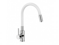 Смеситель для Кухни «Gross Aqua» ColorFlexPlus, Гибкий Излив, Нержавеющая Сталь, Белый (3245609W)