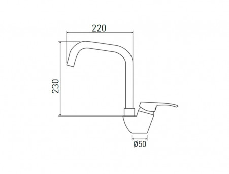 Смеситель для Кухни «Gross Aqua» Optima, Латунь, Хром (3505511C-B07)