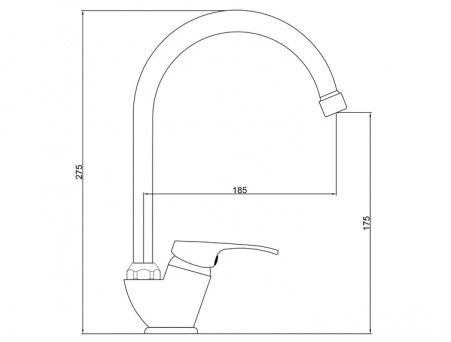 Смеситель для Кухни «Gross Aqua» Base, Латунь, Хром (3205258С- В01)