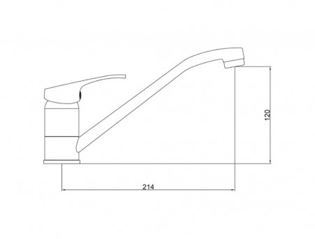 Смеситель для Кухни «Gross Aqua» Base, Латунь, Хром (3210258С-G0110)