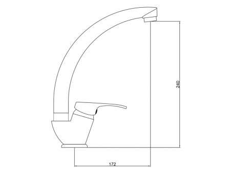 Смеситель для Кухни «Gross Aqua» Basic, Латунь, Хром (3205257С-A02)