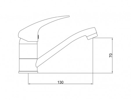 Смеситель для Кухни «Gross Aqua» Basic, Латунь, Хром (3210257С-15 G0109)