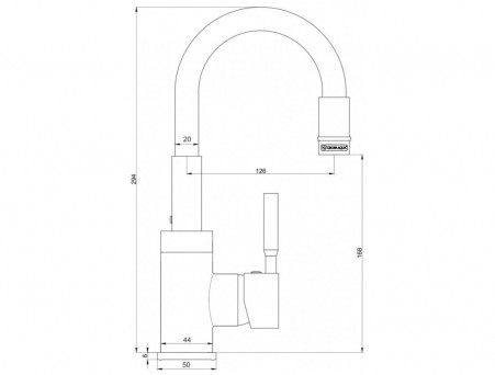 Смеситель для Кухни «Gross Aqua» ColorFlex с Гибким Изливом, Латунь, Серый (3241508G)