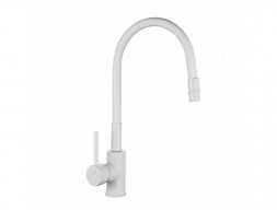 Смеситель для Кухни «Gross Aqua» ColorFlex Matt White с Гибким Изливом, Латунь, Белый (3241508MW)