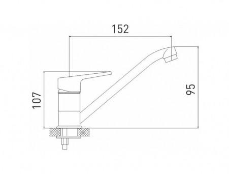 Смеситель для Кухни «Gross Aqua» Delta, Латунь, Хром (3210268С-G0109)