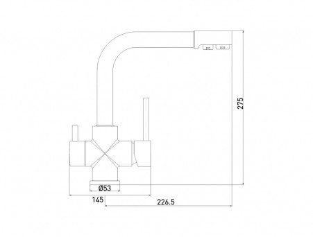 Смеситель для Кухни «Gross Aqua» Ecolife, Латунь, Черный (3120609MB)