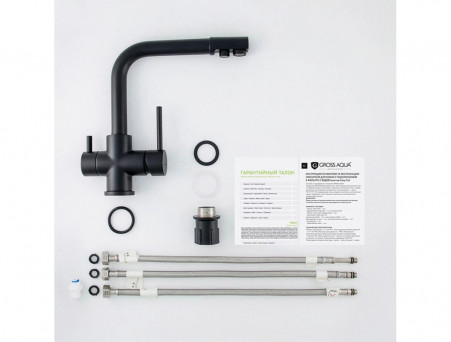 Смеситель для Кухни «Gross Aqua» Ecolife, Латунь, Черный (3120609MB)