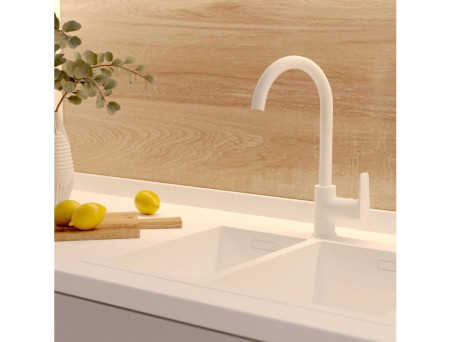 Смеситель для Кухни «Gross Aqua» Evo Matt White, Латунь, Белый (3118297MW-B02)