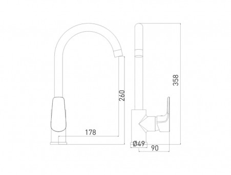 Смеситель для Кухни «Gross Aqua» Evo Matt White, Латунь, Белый (3118297MW-B02)