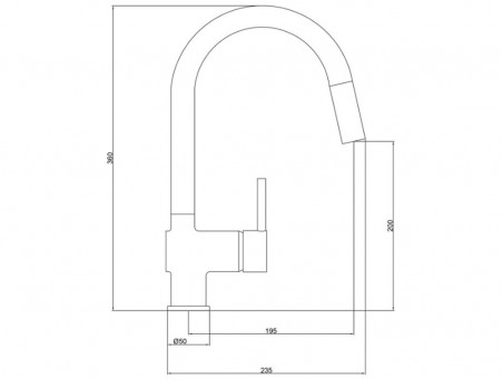 Смеситель для Кухни «Gross Aqua» Extra, Вытяжной Излив, Латунь, Хром (3140609С)