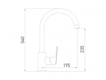 Смеситель для Кухни «Gross Aqua» Flat, Латунь, Хром (3119520C-В02)