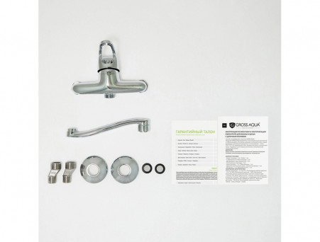 Смеситель для Кухни «Gross Aqua» Optima, Настенный, Латунь, Хром (4548511-20S)