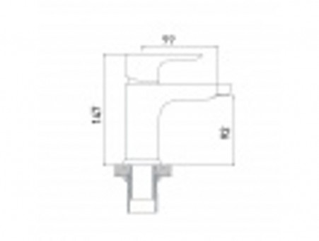 Смеситель для Раковины «Gross Aqua» Space White Chrome, Латунь, Белый (6515288СW)