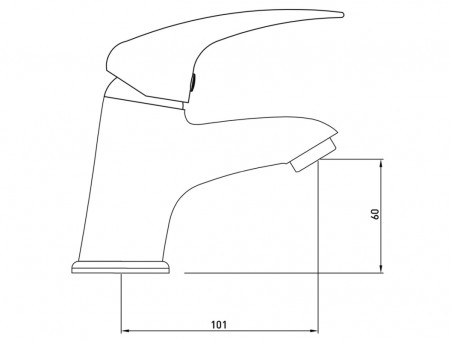 Смеситель для Раковины «Gross Aqua» Basic, Латунь, Хром (6226257C)