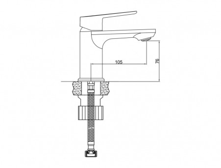 Смеситель для Раковины «Gross Aqua» Dyno, Латунь, Черный (6248285MB)