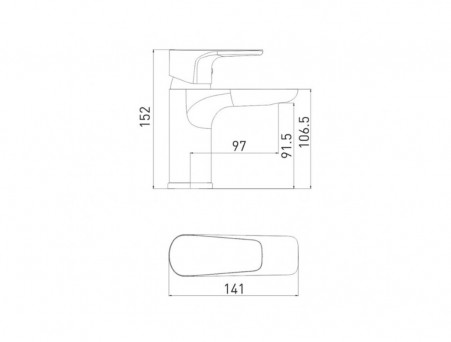 Смеситель для Раковины «Gross Aqua» Evo, Латунь, Хром (601166241297С92)
