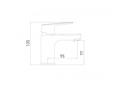 Смеситель для Раковины «Gross Aqua» Flat, Латунь, Хром (6225520C)