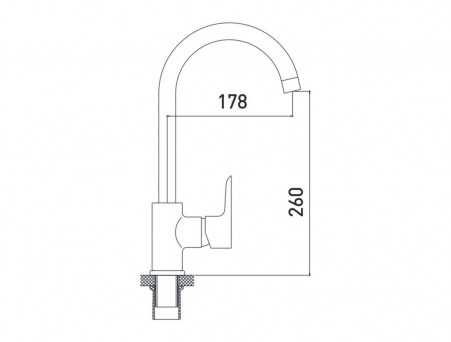 Смеситель для Кухни «Gross Aqua» Space, Латунь, Хром (3118288C-B02)