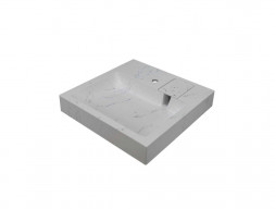 Раковина над Стиральной Машиной «Marko» Стандарт 50, Белый Мрамор (5227500-1)