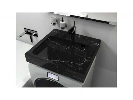 Раковина над Стиральной Машиной «Marko» Стандарт 50, Чёрный Мрамор (5227500-2)