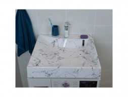 Раковина над Стиральной Машиной «Marko» Твист 60, Белый Мрамор (52315001)