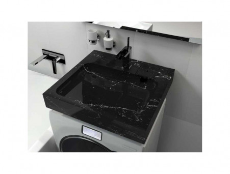 Раковина над Стиральной Машиной «Marko» Стандарт 55, Чёрный Мрамор (5227550-2)