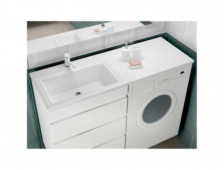 Раковина над Стиральной Машиной «Marko» Марсал 130L, Белый (5218130)