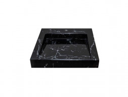 Раковина над Стиральной Машиной «Marko» Блюз 60, Чёрный Мрамор (5031600-2)