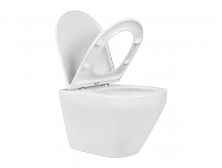 Подвесной Унитаз «Aquatek» Лея, Безободковый, Сиденье Soft Close, Смыв Торнадо, 49x36x32, Белый (AQ1199T-00)