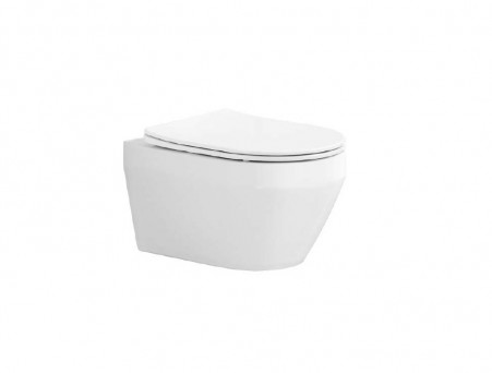 Подвесной Унитаз «Aquatek» Лея, Безободковый, Сиденье Soft Close, Смыв Торнадо, 49x36x32, Белый (AQ1199T-00)