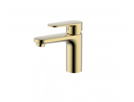 Смеситель для Раковины «Aquatek» Ника 90, без Донного Клапана, Золото Шлифованное (AQ1810BG)