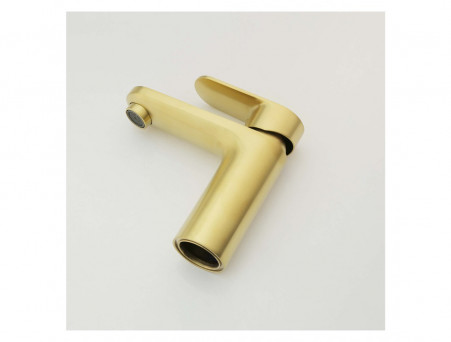 Смеситель для Раковины «Aquatek» Ника 90, без Донного Клапана, Золото Шлифованное (AQ1810BG)