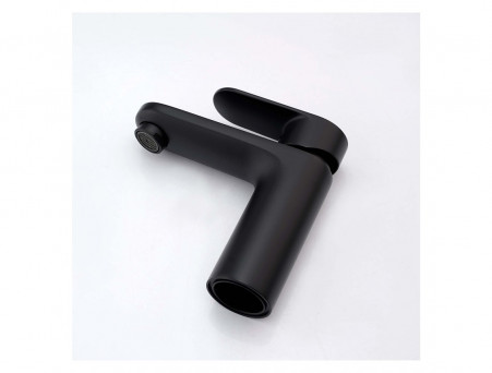 Смеситель для Раковины «Aquatek» Ника 90, без Донного Клапана, Черный Матовый (AQ1810MB)