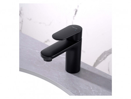 Смеситель для Раковины «Aquatek» Ника 90, без Донного Клапана, Черный Матовый (AQ1810MB)