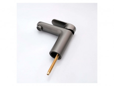 Смеситель для Раковины «Aquatek» Ника 90, с Гигиеническим Ручным Душем, Оружейная Сталь (AQ1812BGM)