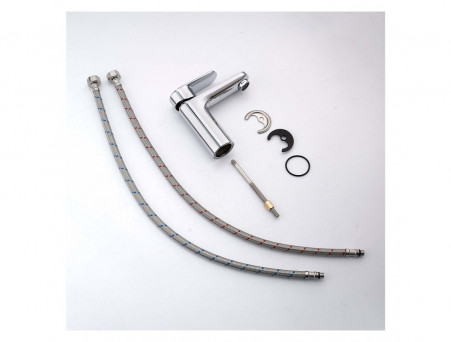 Смеситель для Раковины «Aquatek» Ника 90, без Донного Клапана, Хром (AQ1810CR)