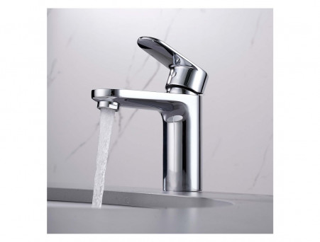 Смеситель для Раковины «Aquatek» Ника 90, без Донного Клапана, Хром (AQ1810CR)