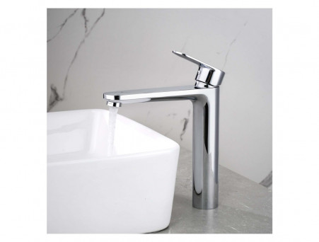 Смеситель для Раковины «Aquatek» Ника 190, без Донного Клапана, Хром (AQ1804CR)