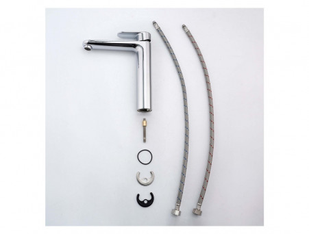 Смеситель для Раковины «Aquatek» Ника 190, без Донного Клапана, Хром (AQ1804CR)